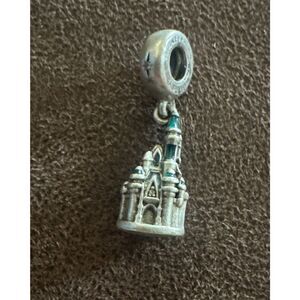 Pandora Disney World Cinderella Castle dangle charm silver .925